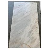 Ornate Vintage Rectangular Marble Top Table with Gilded Carved Wood Base