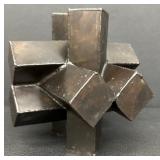 Abstract Geometric Zinc Sculpture - An Unique Architectural Accessory.