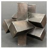 Abstract Geometric Zinc Sculpture - An Unique Architectural Accessory.