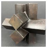 Abstract Geometric Zinc Sculpture - An Unique Architectural Accessory.