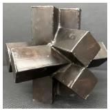 Abstract Geometric Zinc Sculpture - An Unique Architectural Accessory.