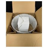 Table Lamp with White and Blue Damask Pattern Shade, New