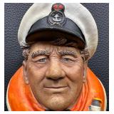 Pair of Bossons England Chalkware Characters-Coxswain & Fisherman Busts