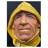 Pair of Bossons England Chalkware Characters-Coxswain & Fisherman Busts