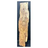 Hand-Carved Wood Spirit Faces in Bark Wall Art