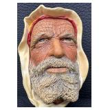 Pair of Vintage Bossons Chalkware Wall Head Plaques