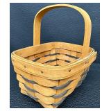 Set of 3 Longaberger Handwoven Baskets Dresden Ohio Dated 1993