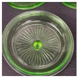 Vintage Hazel-Atlas Green Uranium Glass Stacking Glass Bowls