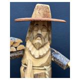 Hand-Carved Wooden Figurine by Antonio Ortega 1999