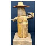 Hand-Carved Wooden Figurine by Antonio Ortega 1999