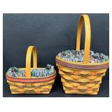 Longaberger Easter Basket Set with Liners and Serving Tray Liner