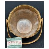 Longaberger Christmas Collection 1988 Poinsettia Basket with Liner