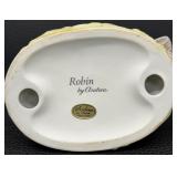 Andrea by Sadek Robin Porcelain Figurine with Flowers