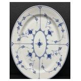 Royal Copenhagen Blue Fluted Oval Platter, 12 inch