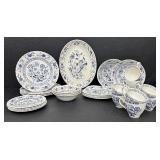 Blue Nordic and Johnson Brothers English Ironstone Dinnerware Set, 28 Pieces