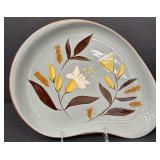 Vintage Stangl Golden Harvest Dinnerware Trio: Divided Plate, Serving Dish, and Lidded Bowl