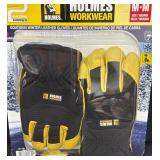 Holmes Workwear Goatskin Winter Leather Gloves Size Medium - Two Pairs