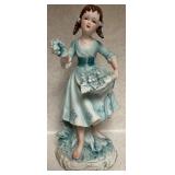 Andrea by Sadek Porcelain Figurine Girl in Blue Dress