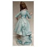 Andrea by Sadek Porcelain Figurine Girl in Blue Dress