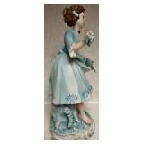 Andrea by Sadek Porcelain Figurine Girl in Blue Dress