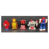 Fun and Unique Grouping of 5 Vintage and Modern Robots Assorted Lot