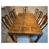Vintage Drexel Heritage Furnishings Dining Table with 8 Chairs