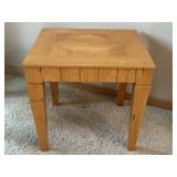 Maple Accent Table with Geometric Top