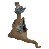 Handcrafted Clay Dragon Figurine 1998, 7.75 Inches Tall