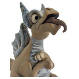 Handcrafted Clay Dragon Figurine 1998, 7.75 Inches Tall