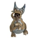 Handcrafted Clay Dragon Figurine 1998, 7.75 Inches Tall