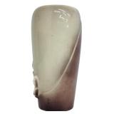 Vintage Ceramic Vase with Pink Floral Relief Design