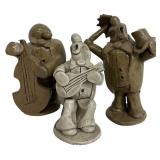 Set of 3 Ceramic Jazz Musician Figurines by Derr NOLA