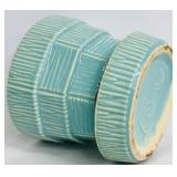 Set of Vintage Green McCoy Planters and Bowls