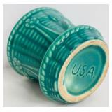 Set of Vintage Green McCoy Planters and Bowls