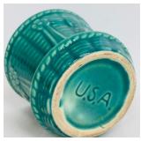 Set of Vintage Green McCoy Planters and Bowls