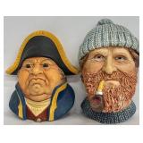 Bossons Chalkware Wall Masks - Fisherman and 14 Bumble 1969 Set