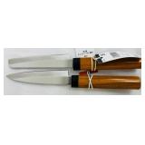 Set of 8 Suncraft Fruit Knives with Wood Handles - 5 with Sheaths