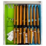 Set of 8 Suncraft Fruit Knives with Wood Handles - 5 with Sheaths