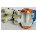 Set of 3 Vintage Japanese Ceramic Donkey and Cart Figurines