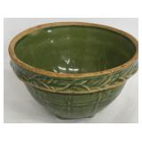 Green McCoy Pottery Glazed Bowl 3 Inch High 5 Inch Diameter
