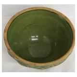Green McCoy Pottery Glazed Bowl 3 Inch High 5 Inch Diameter