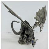 Scatha the Worm Pewter Dragon Statue by Rowcliffe, Mithril 5 Inch Figurine