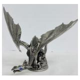 Scatha the Worm Pewter Dragon Statue by Rowcliffe, Mithril 5 Inch Figurine