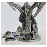 Scatha the Worm Pewter Dragon Statue by Rowcliffe, Mithril 5 Inch Figurine