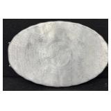 Set of 3 Vintage Embossed Pewter Serving Pieces, Largest 20.5 Inches, Craft 221