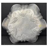 Set of 3 Vintage Embossed Pewter Serving Pieces, Largest 20.5 Inches, Craft 221