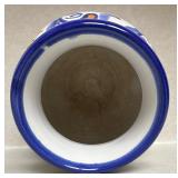 Hand-Painted Italian Pottery Vase by Vietri with Sun Face Design