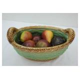 Vintage Ceramic Fruit Basket