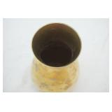 Vintage Brass Vase 9"tall with 4" diameter