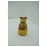 Vintage Brass Vase 9"tall with 4" diameter